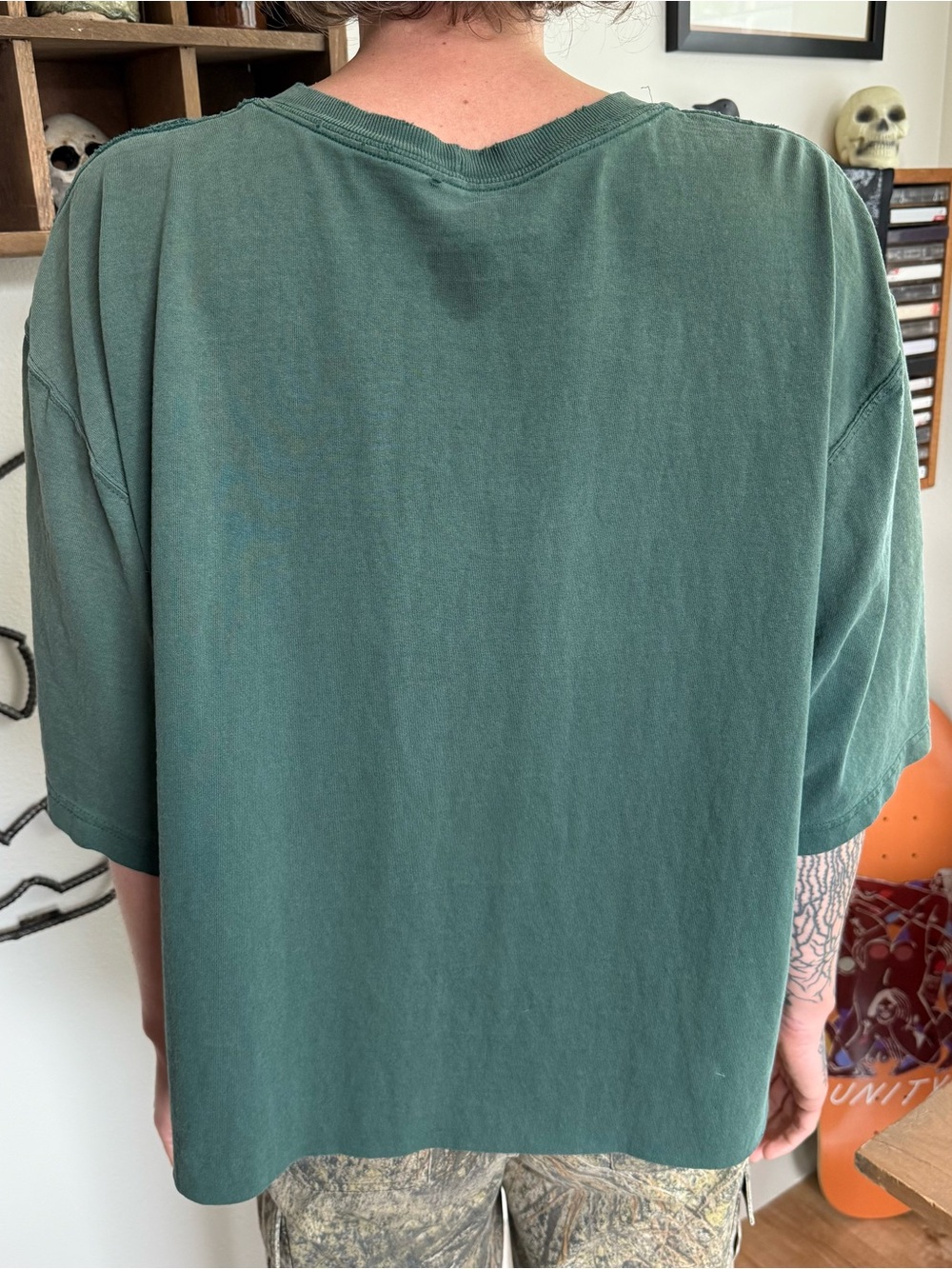 Carhartt K87 Hunter Green Cropped Faded S/S Pocket Tee ~ Size 2XL - Picture 4 of 8
